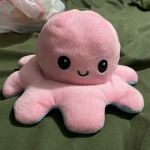 Pink and blue octopus plush